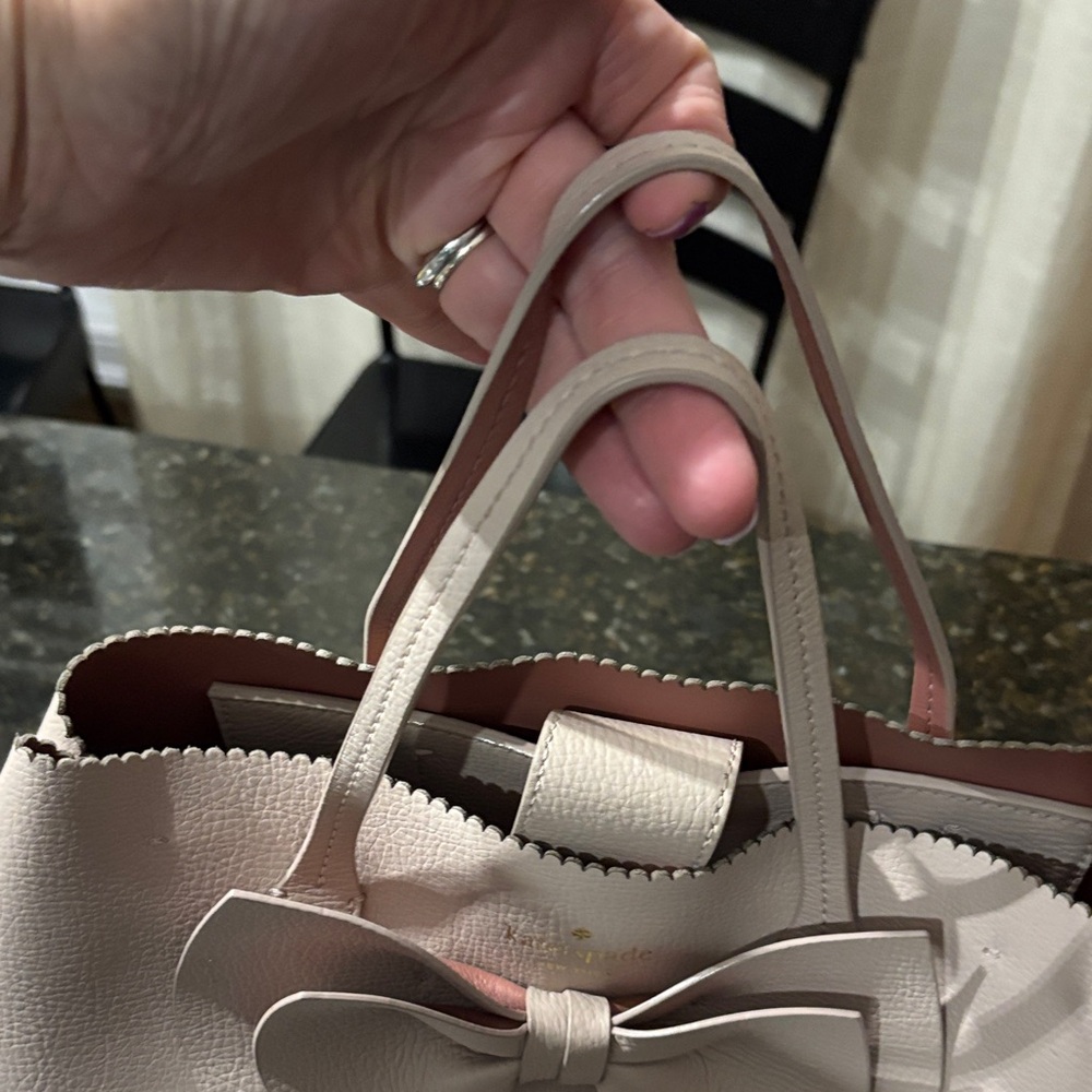 kate spade blush pink bow tote - Picture 3 of 11